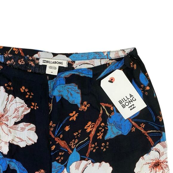 Billabong Floral Ankle Pants - Black and Blue - Picture 3 of 4